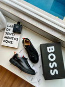 TÊNIS HUGO BOSS TR – Couro Preto