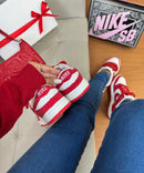 TÊNIS NIKE DUNK LOW SB – Branco e Vermelhos