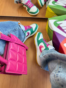 TÊNIS NIKE DUNK LOW SB - Verde e Rosa