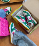 TÊNIS NIKE DUNK LOW SB - Verde e Rosa