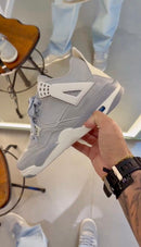 Tênis Nike Air Jordan 4 Retrô - Off Cinza