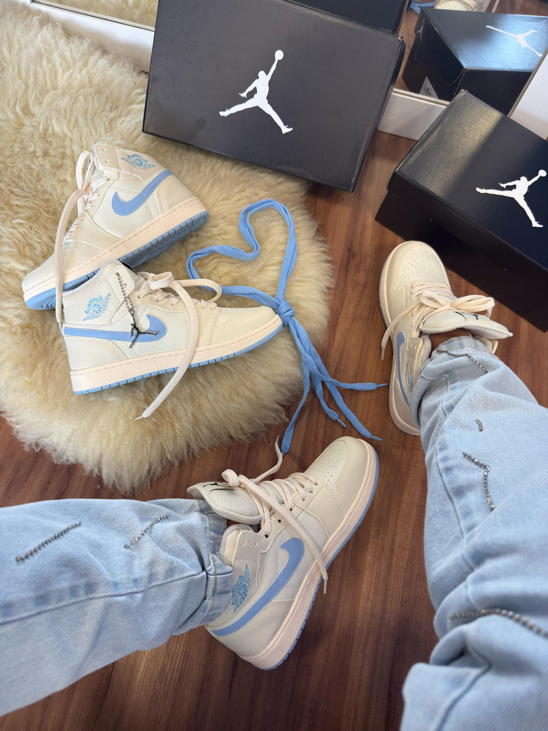 Tênis Nike Air Jordan 1 High - Off Azul Bebe