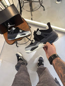 Tênis Nike Air Jordan 4 Retrô - Preto e Cinza