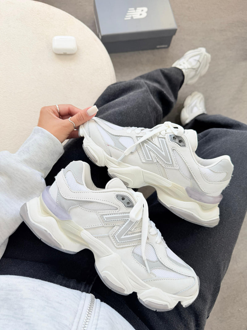 Tênis New Balance 9060 (Prime Couro) - Cinza e Branco