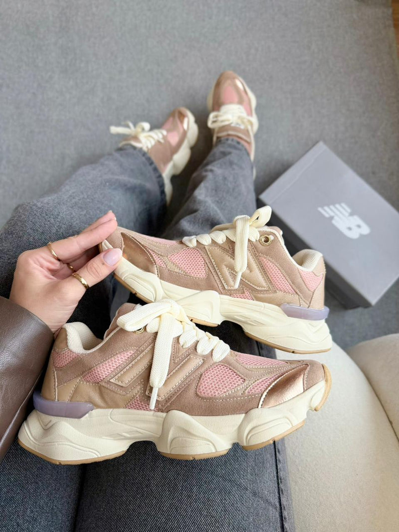 Tênis New Balance 9060 (1:1 Sintético) - Bege Cobre
