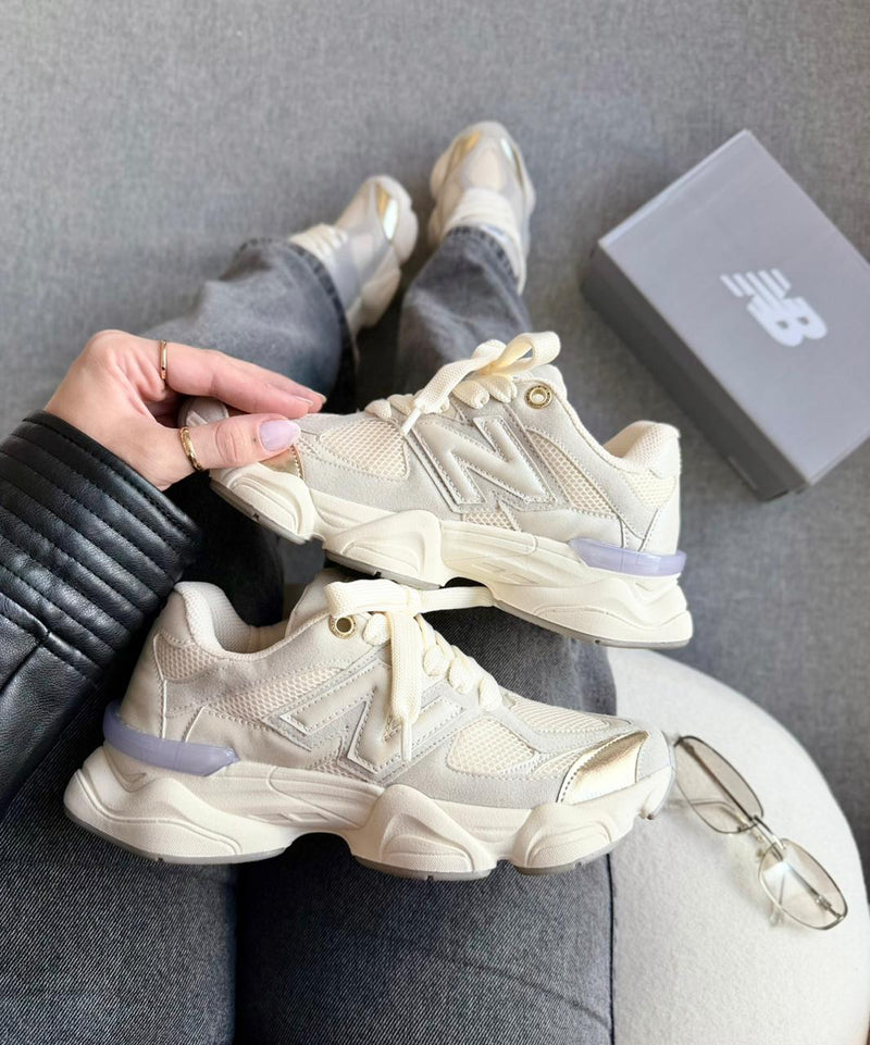 Tênis New Balance 9060 (1:1 Sintético) - Off Gold