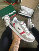 Tênis Lacoste T-Clip - Off White / Vermelho